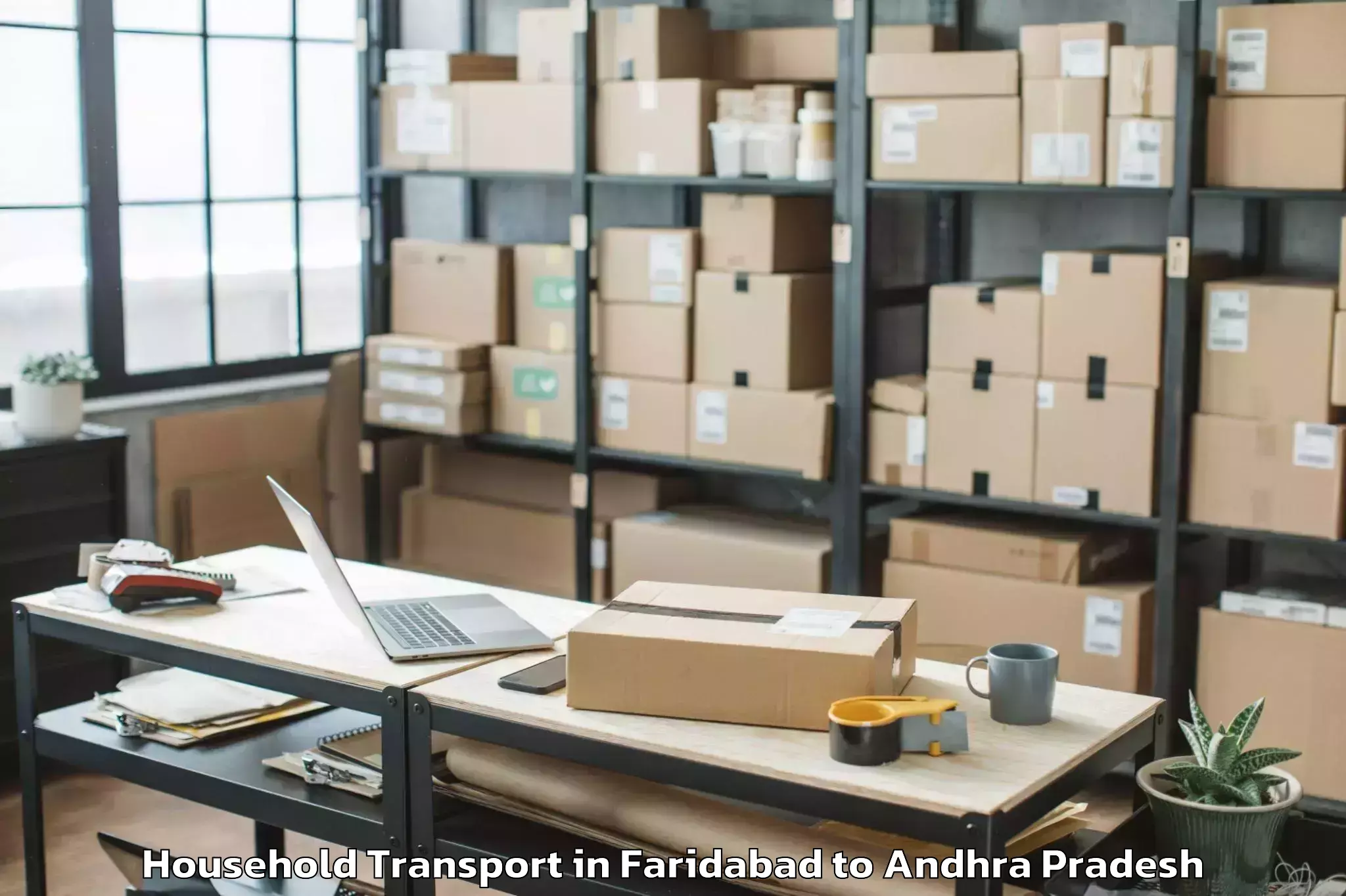 Easy Faridabad to Simhadripuram Household Transport Booking